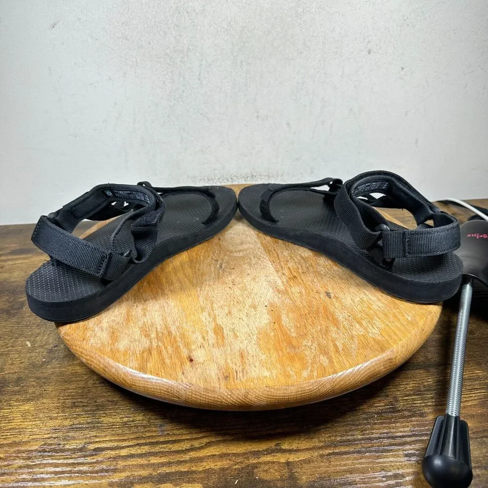 Teva Original Universal Sport‎ Women Size 8 Black Trail Sandals Shoes 1003987